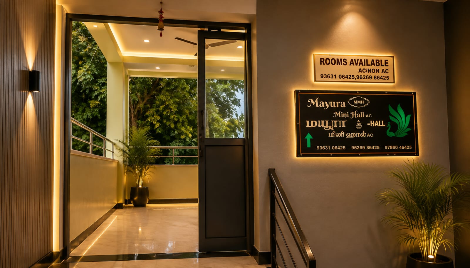 Elegant wedding event in a premium modern marriage hall