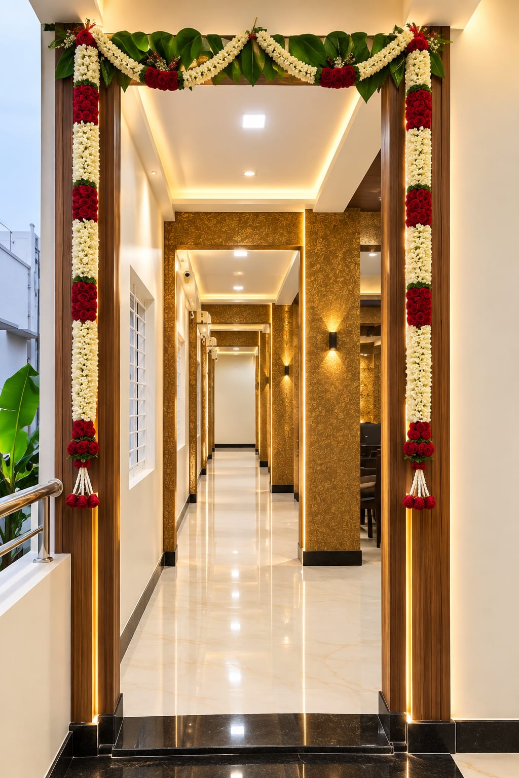 Traditional celebration setup with cultural styling and decor